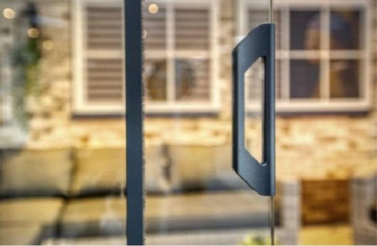 Handgreep Luxe, klembaar, voor gebruik op hardglas schuifwand, glazen schuifdeur systemen, Antraciet