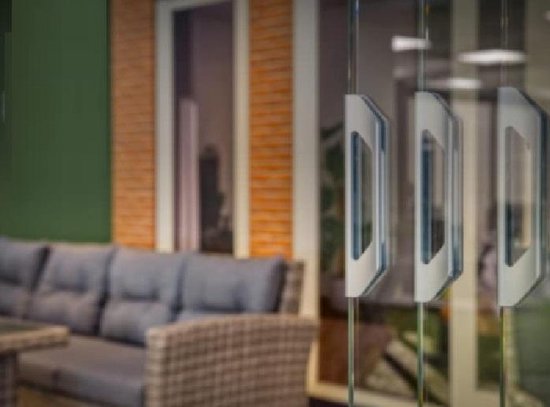 Handgreep Luxe, klembaar, voor gebruik op hardglas schuifwand, glazen schuifdeur systemen, Aluminium