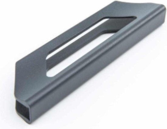 Handgreep Luxe, klembaar, voor gebruik op hardglas schuifwand, glazen schuifdeur systemen, Mat Zwart