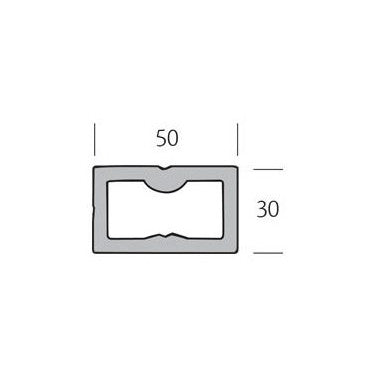 Thomdeck bevestigingsprofiel 50x30 mm