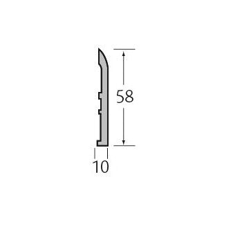 Thomdeck afwerkstrip 58x10 mm - Lichtbruin