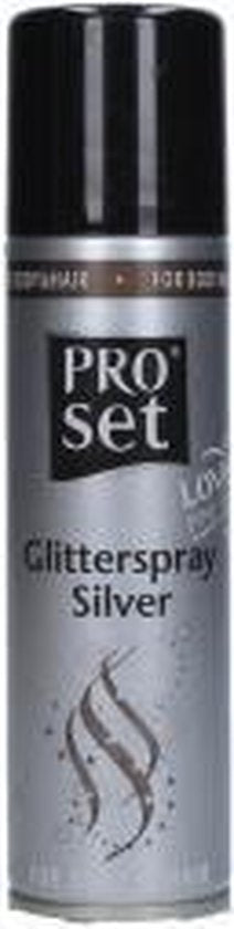 Proset Hair, Body & kerstboom Glitterspray Silver - 150ml