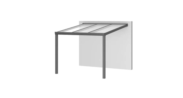 Aluminium aanbouwveranda Velvetline 250 - wit - Polycarbonaat dak