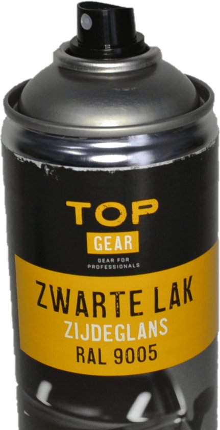 Topgear spuitbus RAL9005 zijdeglans zwart 500ml