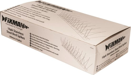Fixman Roestvrijstalen duivenpinnen, 10 pk. 500 mm (4 pin)