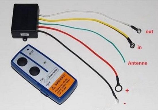 Benson Draadloze afstandsbediening lier - 12 Volt - 6 meter bereik - Lichtgewicht