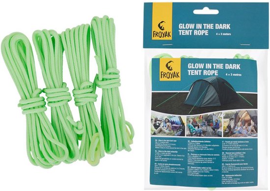 scheerlijn tent Glow In The Dark Scheerlijn - Fel Groen - 3 M