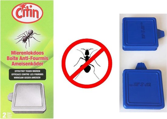 Mierenlokdoos - 2 Stuks - CITIN - E-C Enterprises - Voor binnen - Insectenval - Lokdoos - Ongediertebestrijding