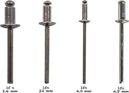 Benson Popnageltang set - Inclusief 60 popnagels - Lichtgewicht - Eenvoudig te bedienen - Voor DIY projecten