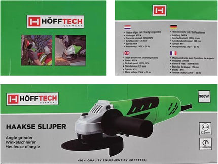 Höfftech haakse slijper 125 mm/900 watt