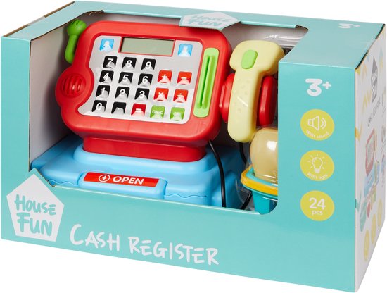 23 Delig - Speelgoed Kassa - Met Licht & Geluid - Inclusief Nepgeld & Boodschappen