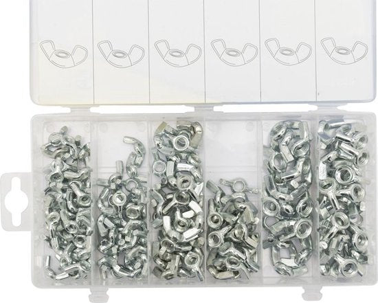 Vleugelmoeren assortiment 150-delig