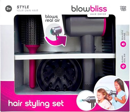 BlowBliss Kapper speelgoed set - Hair Styling Set - Blaast echt lucht met Realistische geluiden