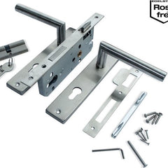 Eurofix Deurslot-set voor tuindeur | RVS | PC85 slot | Recht model