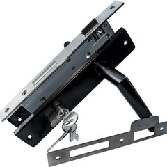 Eurofix Deurslot-set voor tuindeur | RVS Zwart gecoat | PC85 slot | Recht model