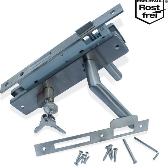 Eurofix Deurslot-set voor tuindeur | RVS | PC85 slot | Recht model