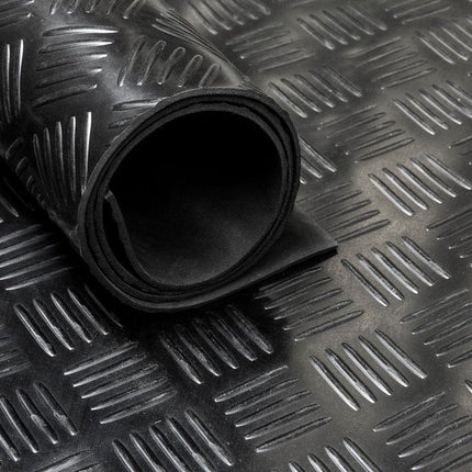 Rubbermat op rol Traanplaat 3mm - Breedte 70,5 cm - Rubber loper - Per strekkende Meter