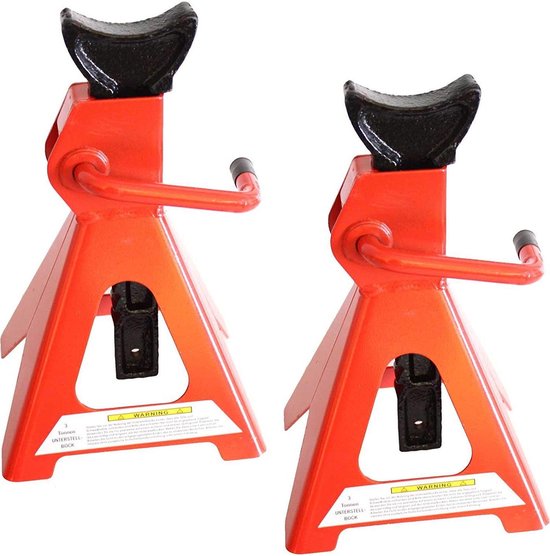 Assteunen Set 2 Stuks - Verstelbare Assteunenset - Autokrik Steunen - 3 Ton Draagvermogen