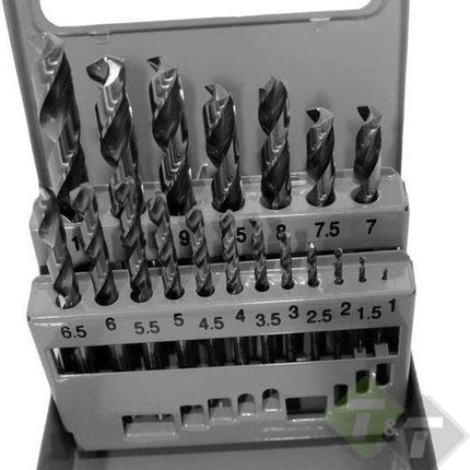 HSS Borenset metaal Kobalt, 19 delig, 1mm tot 10mm