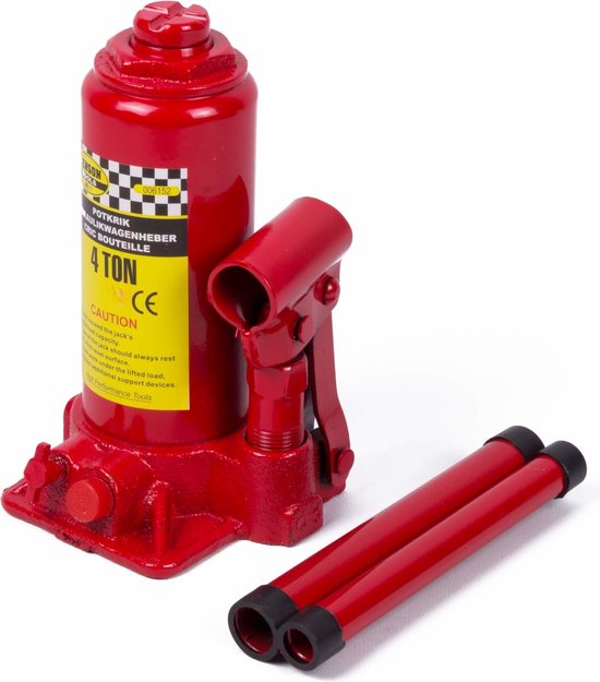 Benson Hydraulische potkrik - 4 ton draagkracht - compact en draagbaar - hefbereik 180-340 mm