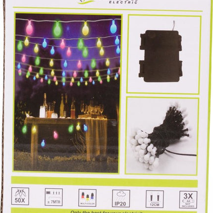 Benson Lichtsnoer - 50 gekleurde LED's - 7 meter - Binnengebruik - IP20