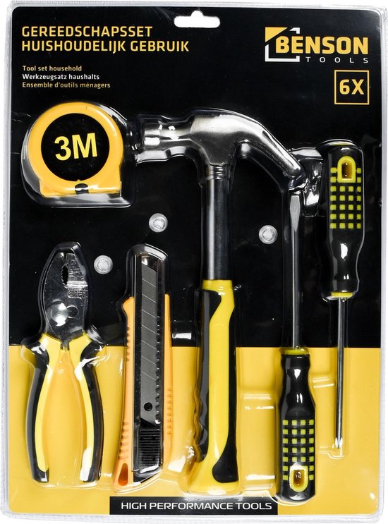 Benson 6-delige Gereedschapsset: Dé Must-Have Kit voor elke Huishoudelijke Klus!
