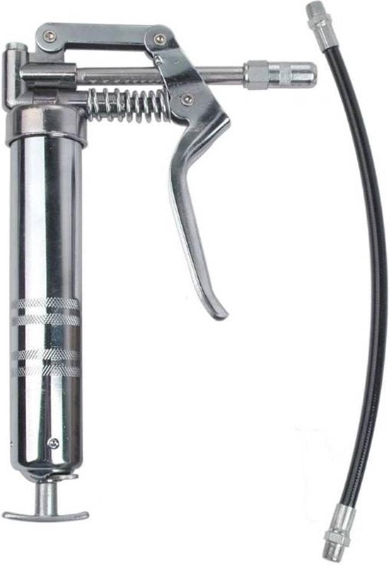 Benson Eenhands vetspuit set - 85 grams patronen - 3-delig - flexibele slang - vaste pijp