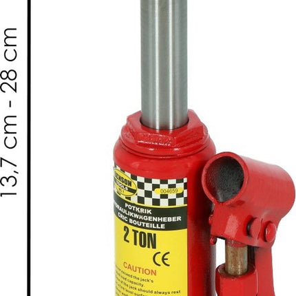 Benson Compacte potkrik - hoog heftbereik - 2 ton - extra stabiliteit - blauw of rood