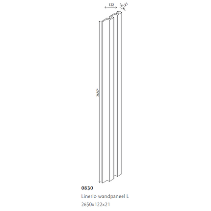 Wandpaneel Linerio L-Lijn Naturel