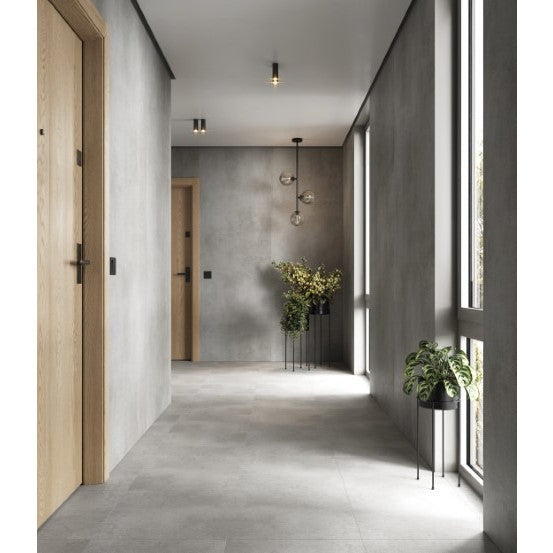 SPC wandpaneel Smoky concrete 280 × 110 cm – Grijze betonlook