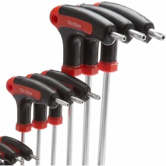 Schroevendraaierset - Torx - T-greep - 10 delig