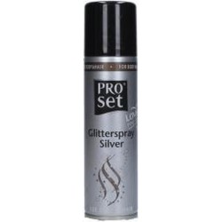 Proset Hair, Body & kerstboom Glitterspray Silver - 150ml