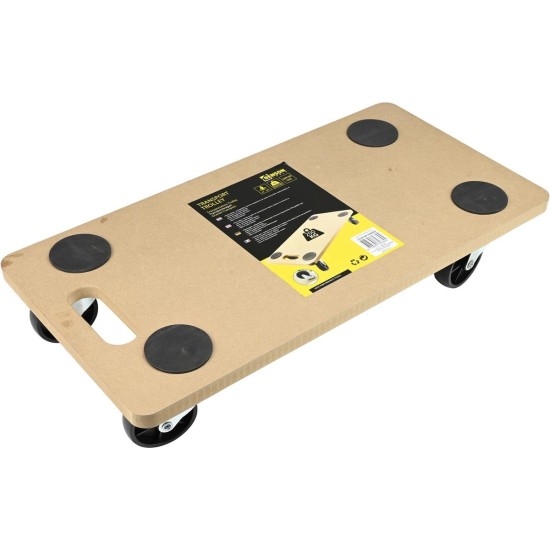 Verhuis trolley/hondje - meubelroller - met handvat - MDF - 200 kg - 58 x 30 cm