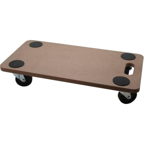 Verhuis trolley/hondje - meubelroller - met handvat - MDF - 200 kg - 58 x 30 cm