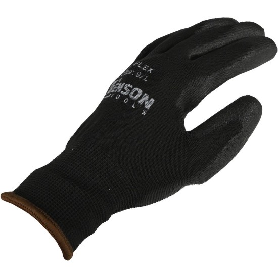 Benson PU Flex Werkhandschoenen - Zwart, Maat 10 (XL) - Optimale Grip en Comfort