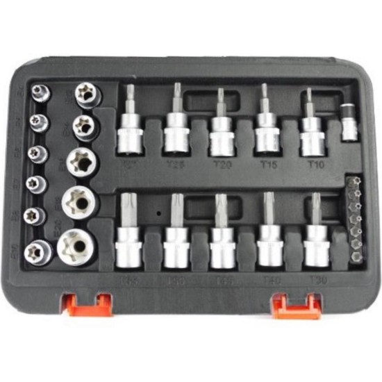 Benson Torx - Bit - & Doppen Set - 30 delig