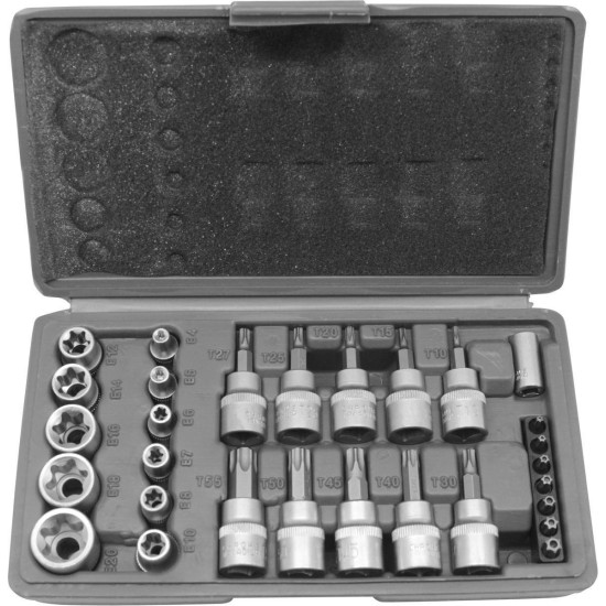 Benson Torx - Bit - & Doppen Set - 30 delig