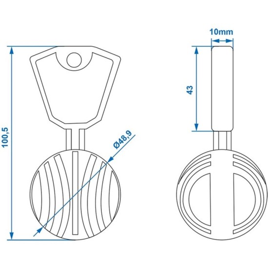 Pro Plus Anti Diefstal Bal - Ø 50 mm - t.b.v. Kogelkoppeling - Blauw