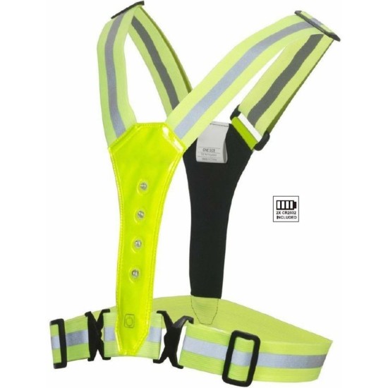 Benson LED Reflecterende Hardloopvest - Veiligheid - Veiligheidsvest - One Size - Unisex - Geel