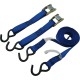 Hofftech Spanband Set met Klem - Inclusief 2 Haken - Blauw - 3 meter - 2 stuks