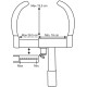 Benson Wielklem - Maximale Bandbreedte van 265 mm - Inclusief 2 Sleutels