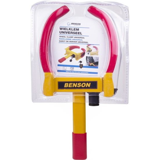 Benson Wielklem - Maximale Bandbreedte van 265 mm - Inclusief 2 Sleutels