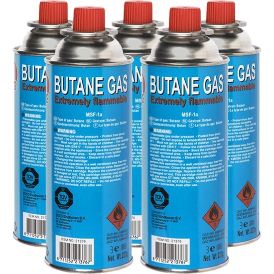 5 STUKS BUTAAN GASBUS 227 GRAM