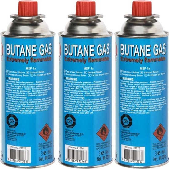 5 STUKS BUTAAN GASBUS 227 GRAM