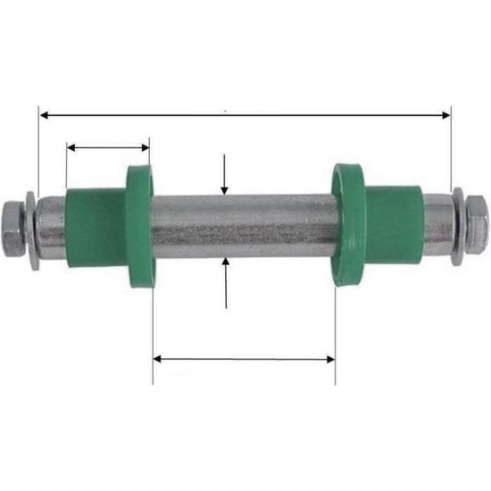 As voor Kruiwagenwiel 128 mm x Ø 20 mm - Inclusief Stofkappen