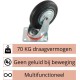 Lumito Transportwielen 4 Stuks - Meubelroller - Zwenkwielen - Zwenkwielen Set Van 4 - 75mm - Draagvermogen van 4x70KG