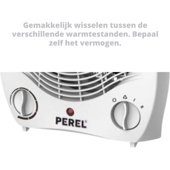 Perel Ventilatorkachel, voor binnen, 2 warmtestanden, 2000 W