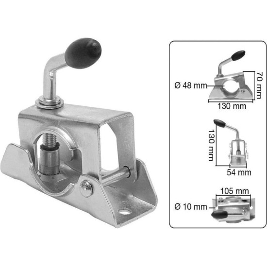 Benson Neuswielklem - Steunpootklem - 48 mm - Verzinkt Staal