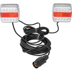 Carpoint Magnetische LED Verlichtingsset Voor Op De Aanhanger/Caravan - Universeel - 7 Pin Aanhangerstekker