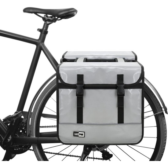 Lastpak Dubbele Fietstas 35 Liter Bisonyl Nardo Grijs - De Ultieme Fietservaring!